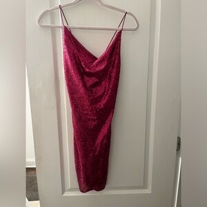 Hello Molly pink sequin mini dress